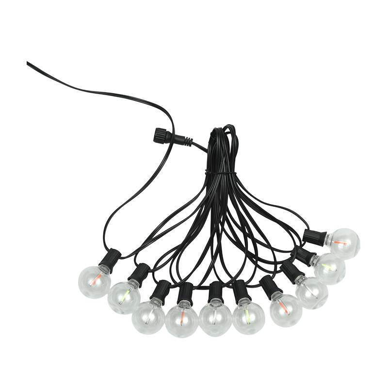 G40 Clip-on E12 Spiralfarvede String Lights