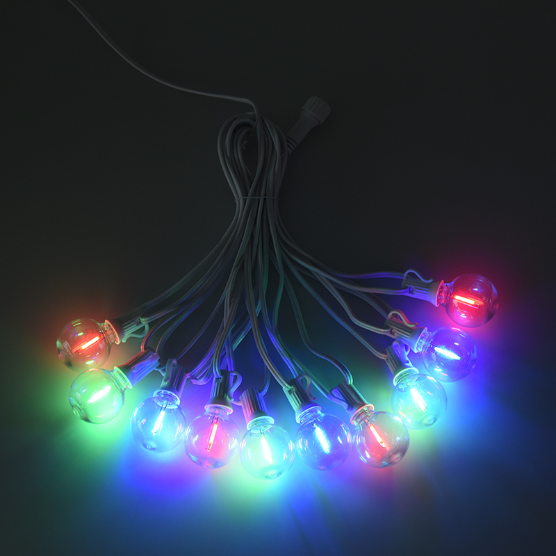G40 Clip-on E12 Spiralfarvede String Lights (Hvid stil)