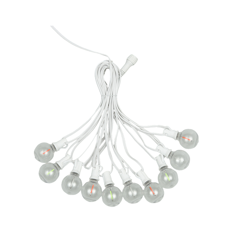 G40 Clip-on E12 Spiralfarvede String Lights (Hvid stil)