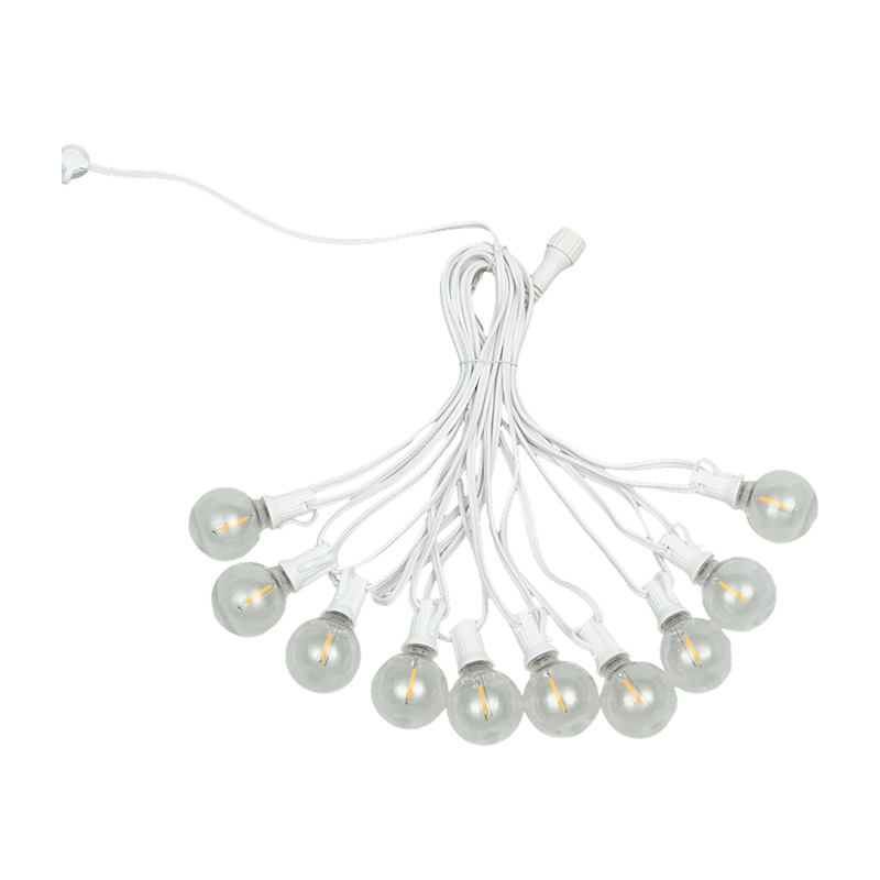 G40 Clip-on E12 Spiral Varm hvid String Lights (Hvid stil)