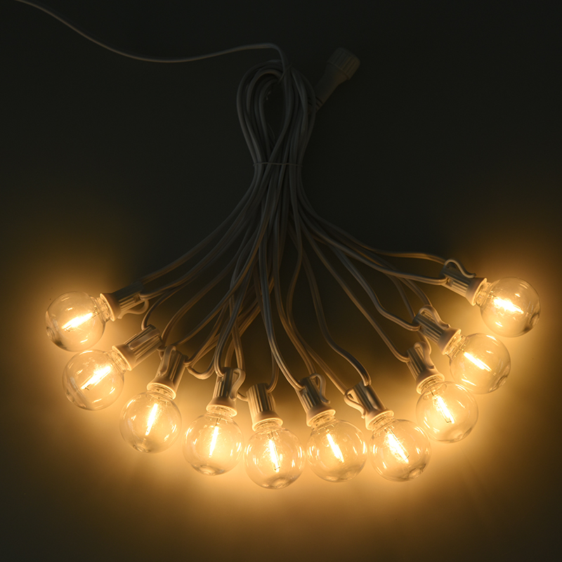 G40 Clip-on E12 Spiral Varm hvid String Lights (Hvid stil)