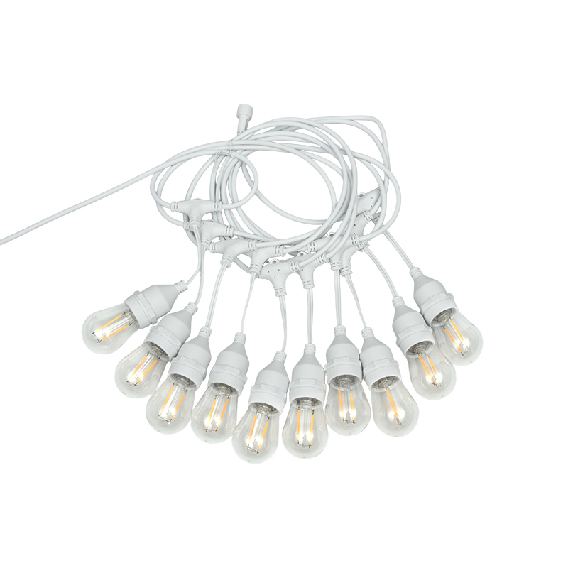 S14 hængende wire E27 varm hvid strenglampe enkelt lampe 2W
