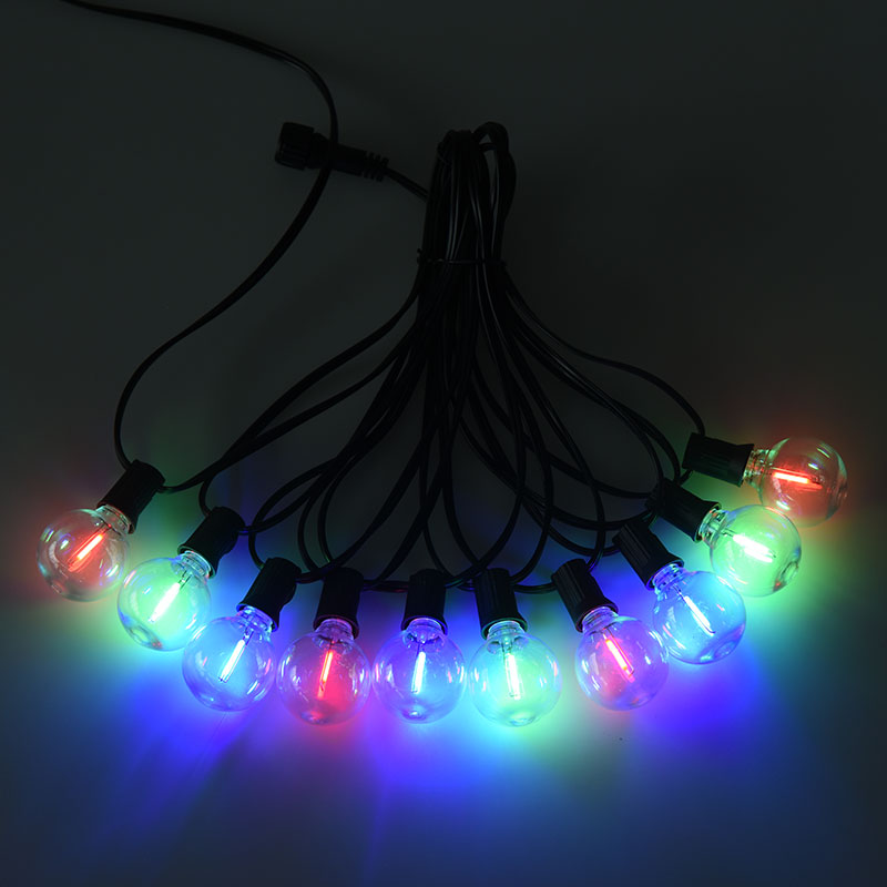 G40 Clip-on E12 Spiralfarvede String Lights