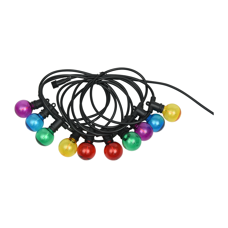 G40 Ball Bubble E12 Spiral Mund Farverig dekorativ festonbelysning