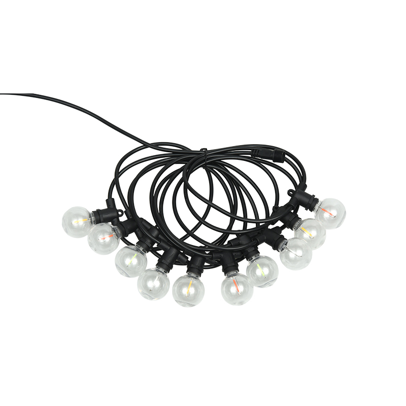 G40 Ball Bubble E12 Spiralmund Farverig LED dekorativ festonbelysning